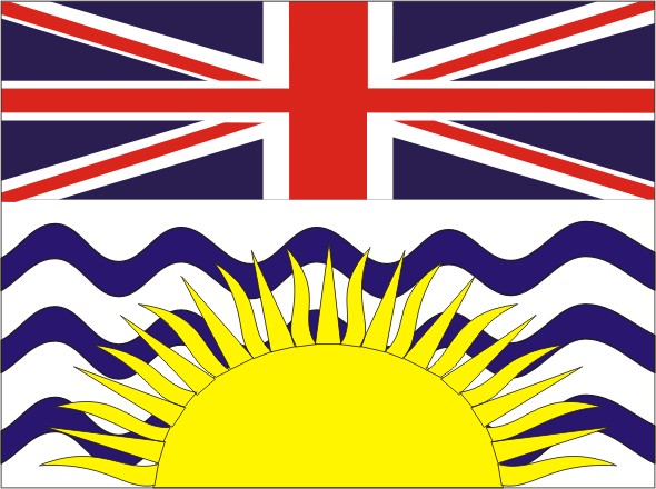 Flagge Provinz British Columbia